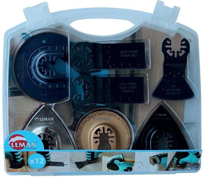 Coffret De 12 Accessoires LEMAN Multi-matériaux Pour Outil Oscillant - 4500.12 1 Coffret De 12 Accessoires LEMAN Multi-matériaux Pour Outil Oscillant - 4500.12