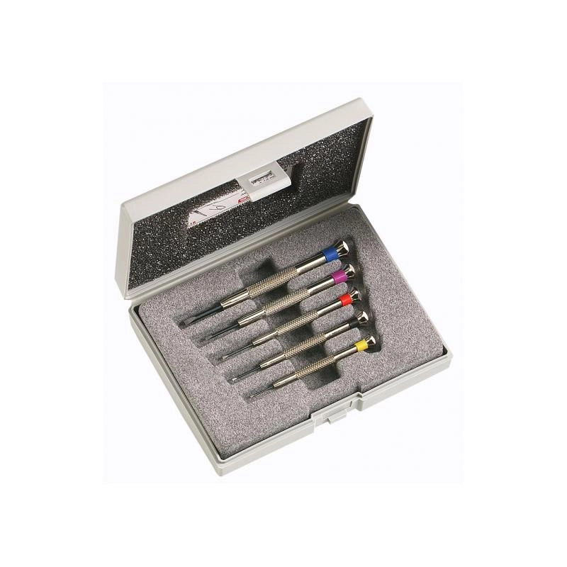 Jeu De 5 Tournevis Horloger FACOM Pour Vis à Fente - HB.1B 1 Jeu De 5 Tournevis Horloger FACOM Pour Vis à Fente - HB.1B