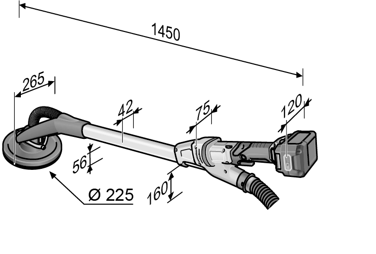 Ponceuse Handy Giraffe GE MH 18.0-EC FLEX - 504025 5 Ponceuse Handy Giraffe GE MH 18.0-EC FLEX - 504025 – Image 5