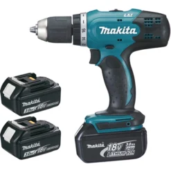 Lot 3 Machines MAKITA 18V 3 Batteries 3Ah + Chargeur + Perceuse Visseuse DDF453 + Visseuse à Choc DTD152 + Meuleuse DGA452 - LMK2 -Magasin D'Outils Pour La Maison Élégant LOT70028 2