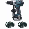 Perceuse Visseuse 18 V Li-Ion 5 Ah Ø 13 Mm MAKITA - 3 Batteries, Chargeur, Coffret - DDF458RT3J