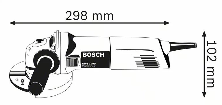 Meuleuse Angulaire BOSCH 1400W GWS 1400 125MM - 0601824800 2 Meuleuse Angulaire BOSCH 1400W GWS 1400 125MM - 0601824800 – Image 2