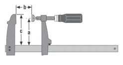 Presse à Vis Avec Frein Et Manche Bois Serrage 60cm URKO Tige 35x8mm Saillie 120mm - 1514060