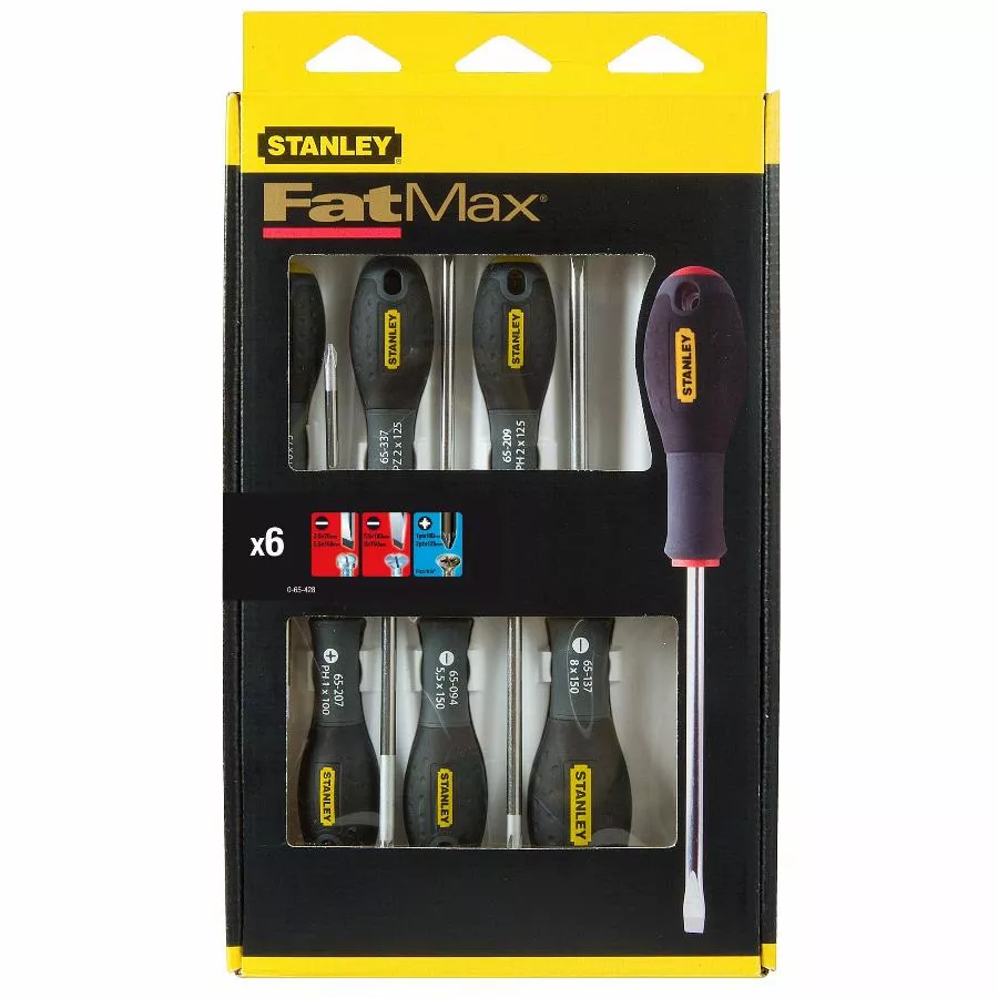 Stanley Tournevis Electricien + Mecanicien + Pozi - Jeu De 6pieces FATMAX - 0-65-428 1 Stanley Tournevis Electricien + Mecanicien + Pozi - Jeu De 6pieces FATMAX - 0-65-428