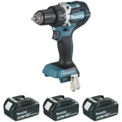 Perceuse Visseuse MAKITA 18V Li-Ion Ø13 Mm - 2 Batteries 18V 3.0Ah + 1 Batterie 4.0 Ah - Chargeur + Coffret - DDF484RF3J