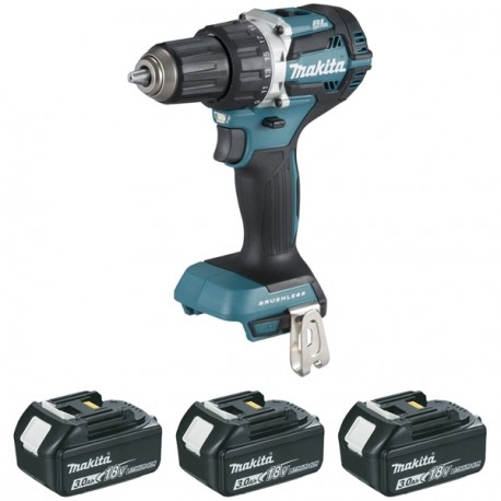 Perceuse Visseuse MAKITA 18V Li-Ion Ø13 Mm - 2 Batteries 18V 3.0Ah + 1 Batterie 4.0 Ah - Chargeur + Coffret - DDF484RF3J 1 Perceuse Visseuse MAKITA 18V Li-Ion Ø13 Mm - 2 Batteries 18V 3.0Ah + 1 Batterie 4.0 Ah - Chargeur + Coffret - DDF484RF3J