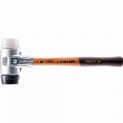 Maillet HALDER SIMPLEX Caoutchouc Chargé / Superplastique Avec Boîtier En Aluminium Et Manche En Bois - D=60 Mm - 3127.060