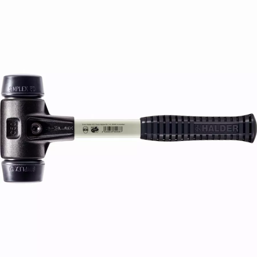 Maillet HALDER SIMPLEX Caoutchouc Chargé Avec Boîtier En Fonte Malléable Renforcée Et Manche En Fibre De Verre - D=80 Mm - 3702.080 1 Maillet HALDER SIMPLEX Caoutchouc Chargé Avec Boîtier En Fonte Malléable Renforcée Et Manche En Fibre De Verre - D=80 Mm - 3702.080