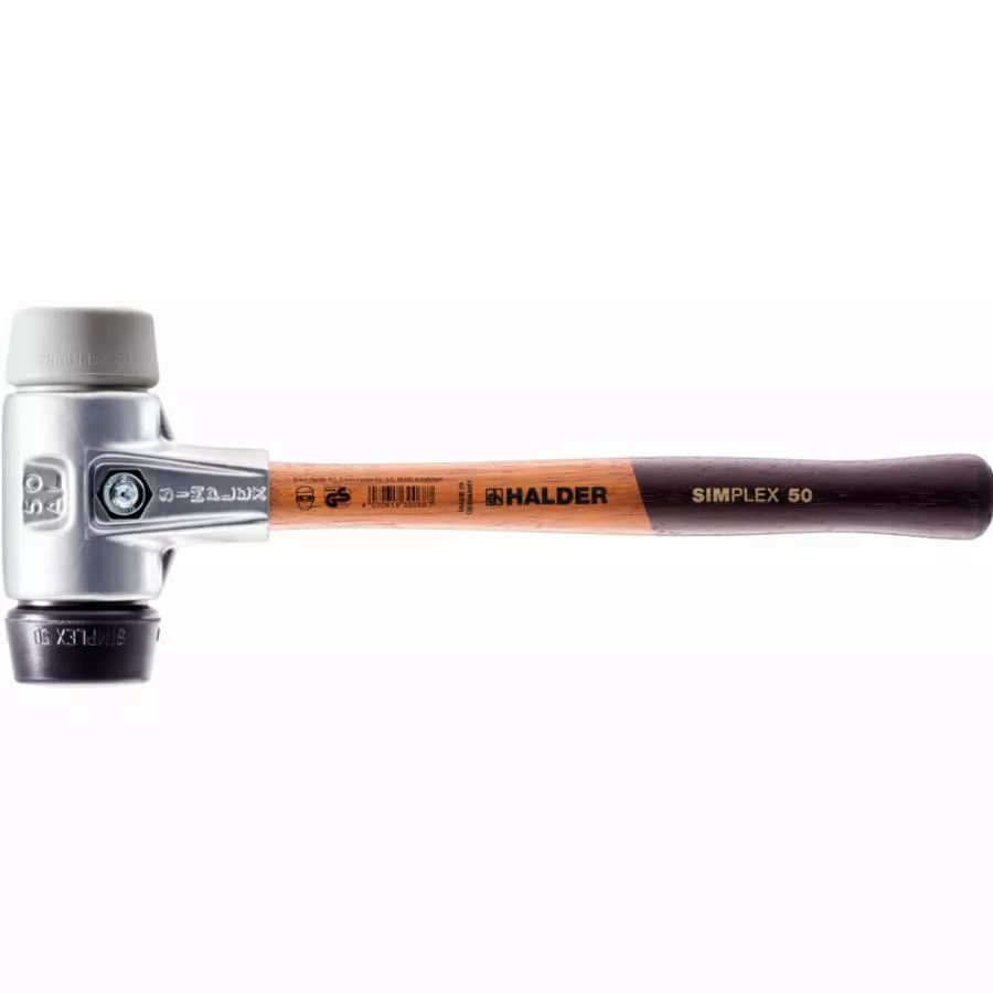 Maillet HALDER SIMPLEX Caoutchouc Chargé / TPE Moyen Avec Boîtier En Aluminium Et Manche En Bois - D=30 Mm - 3123.030 1 Maillet HALDER SIMPLEX Caoutchouc Chargé / TPE Moyen Avec Boîtier En Aluminium Et Manche En Bois - D=30 Mm - 3123.030