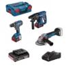 Lot 3 Machines 18V Perceuse GSR-28 + Perforateur GBH-21+ Meuleuse GWS-10PC + 3 Batteries BOSCH - LBH2