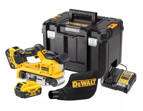 Ponceuse à Bande DEWALT XR 18V Li-ion Bruhless - 2 Batteries 5.0 Ah - DCW220P2-QW